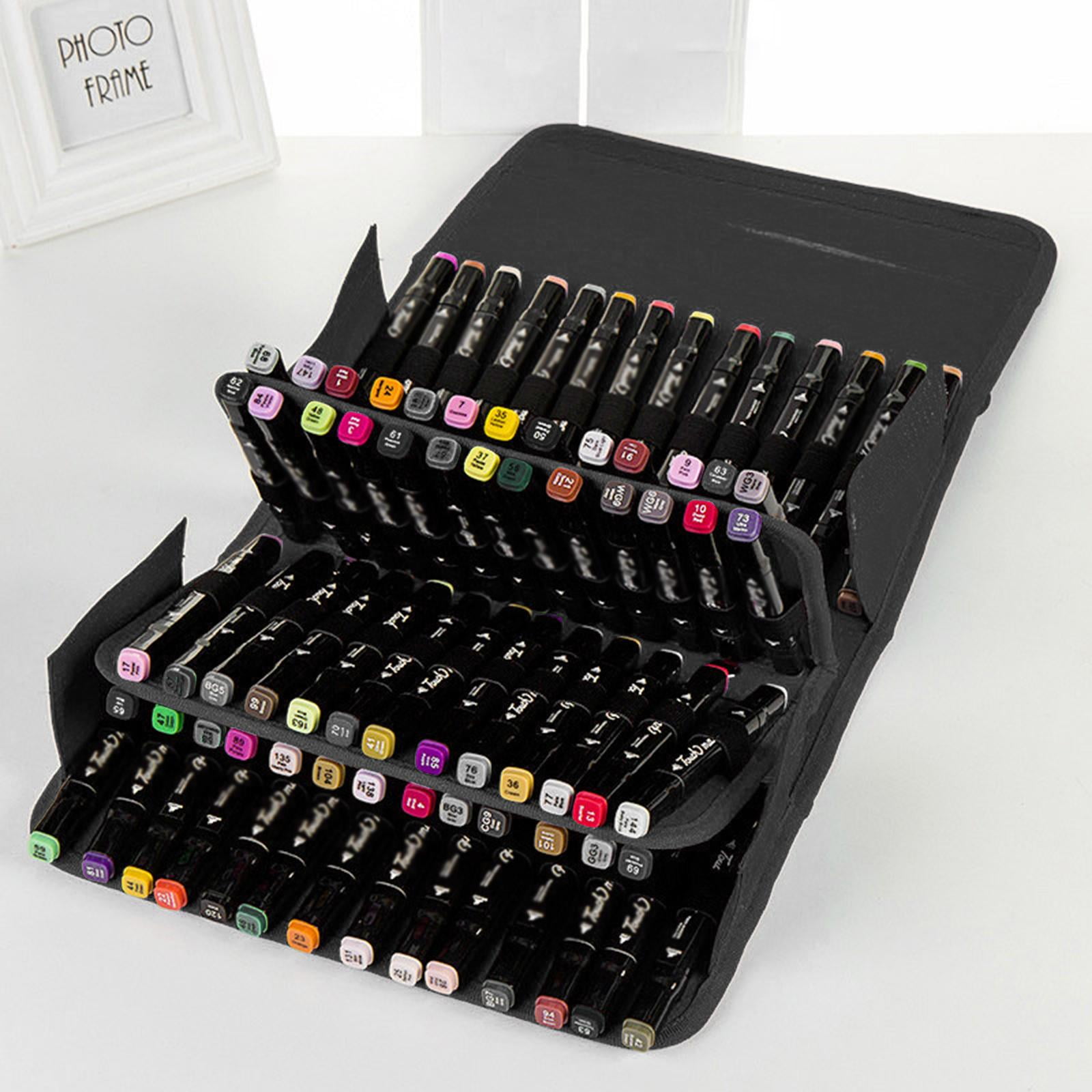 FVDPWYE Marker Carrying Case 80 Slots Watercolor Pens Case Practical Big Capacity Sketch