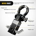 thumbnail image 4 of Nilight Shackle Hitch Receiver 2Inch 45000 lbs Breaking Strength 3/4" D Ring Shackle w/Trailer Hitch Pin Heavy Duty Solid Recovery Towing Kit for Trucks Jeeps Off-Road, 4 of 7