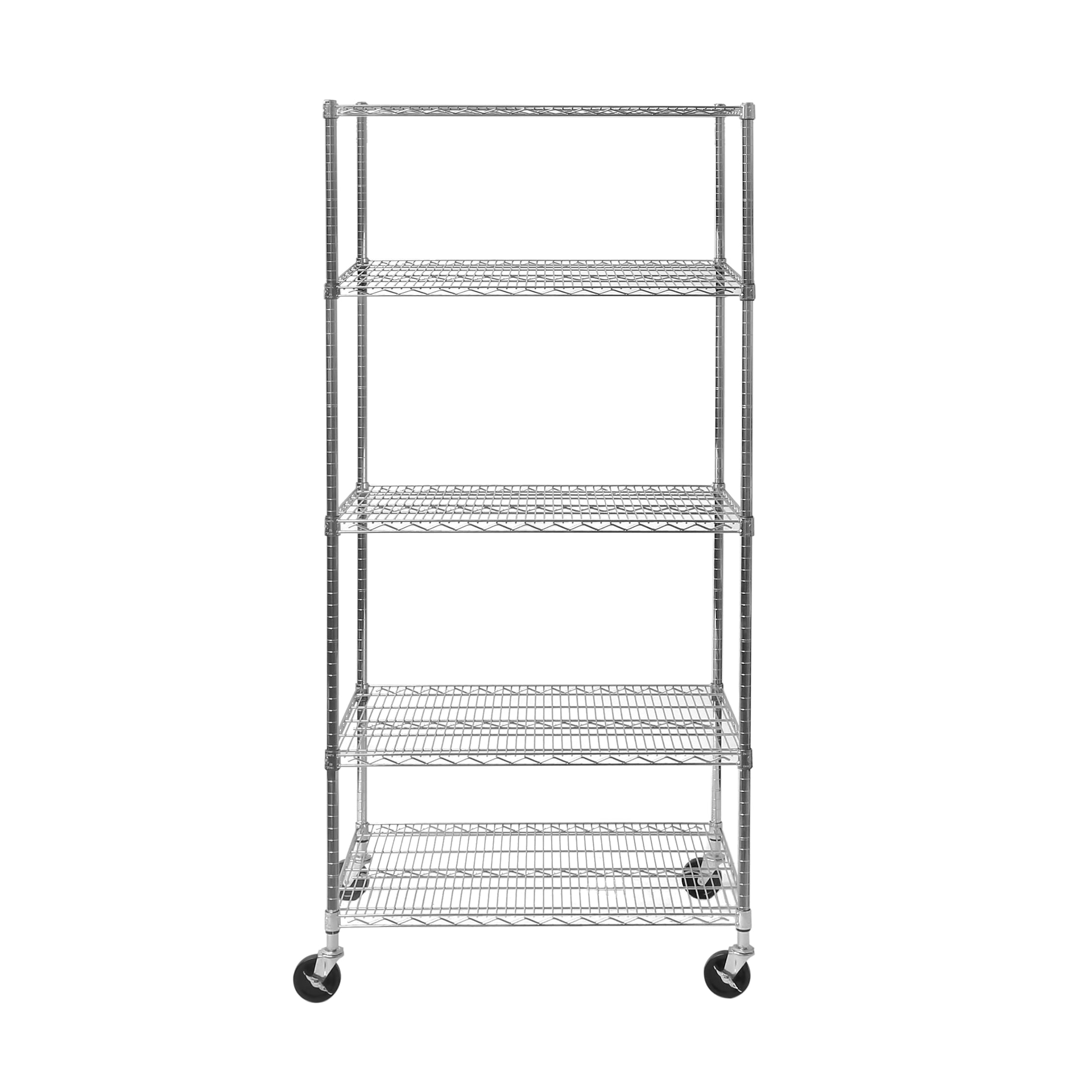 Seville Classics UltraDurable® 5-Tier NSF Steel Wire Shelving, 36" W x 24" D, Plated Steel