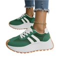 thumbnail image 3 of Sewkxo Women Retro Sneakers Fashion Classic Gum Sole Tennis Skate Shoes Casual Trendy Walking Trainer Anti Slip Flat Low-Top Footwear,Green 41, 3 of 4