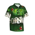 thumbnail image 2 of Daiia Merry Christmas Hawaiian Shirt for Men Gentle Cotton Regular Short Sleeve Casual-3X-Large, 2 of 9