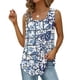 thumbnail image 2 of Gibobby Camiseta sin mangas con cuello cuadrado para mujer, informal, sin mangas, con dobladillo curvo plisado(Azul,G), 2 of 5