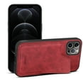thumbnail image 6 of iPhone 12 6.1-inch Case,Dteck Shockproof Rubber Retro Leather Slim Card Holder Wallet Hybrid Back Phone Case Cover For Apple iPhone 12,Red, 6 of 6