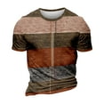 thumbnail image 4 of Yiaimeir Men's Casual Striped Short Sleeve T-Shirt Soft Cotton Blend Stylish Summer Top For Everyday Wear Streetwear,Size S-2XL, 4 of 4