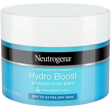 4 Pack - Neutrogena Hydro Boost Hydrating Whipped Body Balm with Hyaluronic Acid, Non-Greasy and Fast-Absorbing Balm (Best Way To Hydrate Skin Fast)