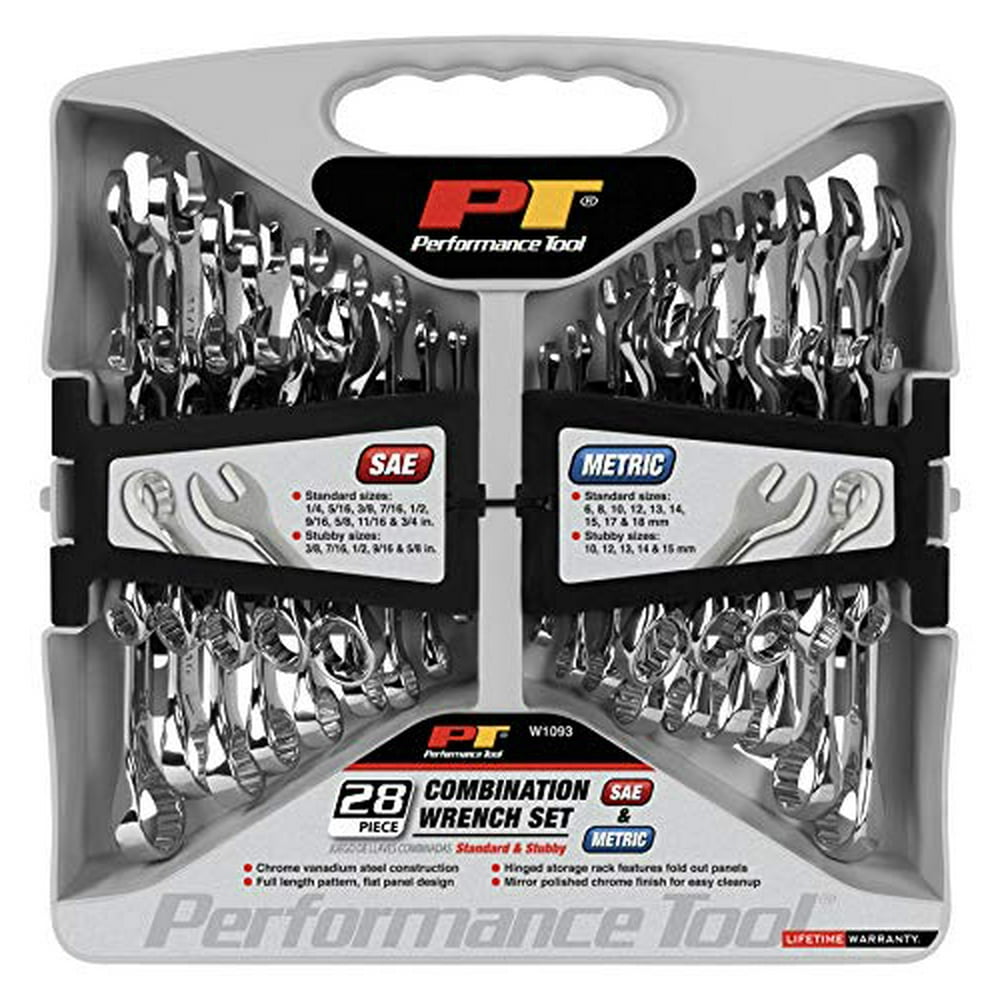 Performance Tool W1093 SAE and Metric Set Premium Mirror Polished