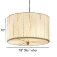 thumbnail image 2 of Eangee Home Design Drum Pendant 18 Inch, Shade Made Of Cocoa Leaves, 18x18x10 Inches, 2 of 3