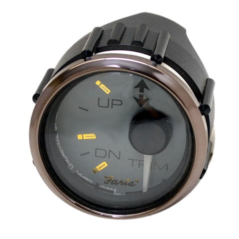 Faria Boat Trim Gauge GP7503A | OMC BRP 2 Inch Pewter Gray