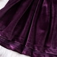 thumbnail image 6 of IBTOM CASTLE Vintage Princess Toddler Baby Girl Long Sleeve Velvet Ruffle Tutu Lace Dress Xmas Wedding Birthday Party Fall Winter Clothes 9-12 Months Eggplant, 6 of 8