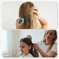 thumbnail image 3 of Cepillo de cabello portátil Unique Bargains, cepillo de masaje en forma de huevo mini para mujeres, color azul, 3 of 7