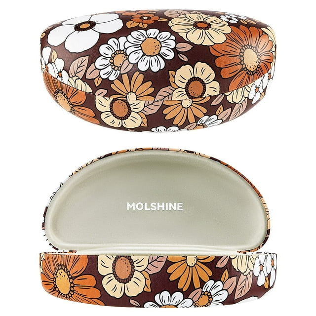 Estuche Rígido para Gafas de Sol molshine Flores Marrones