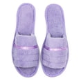 thumbnail image 3 of LAVRA Women's Terry Slippers Open Toe House Shoes Fuzzy Slip On Slides, 3 of 4