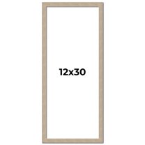 12x30 Frame Grey Solid Wood Picture Frame Width 1 Inches | Interior Frame Depth 0.5 Inches |