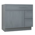 thumbnail image 6 of Vanity Art 36" W Birch Plywood Freestanding Single Base 2 Drawers Storage Cabinet with Soft Close Door, 6 of 9