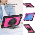 thumbnail image 3 of Case for Lenovo Tab M10 HD 2nd Gen 10.1 Inch 2020 with Screen Protector, 360 Degree Rotating Kickstand Hand Strap Heavy Duty Shockproof Cover with Shoulder Strap, Rose PC, 3 of 7
