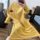thumbnail image 2 of Primavera otoño 2024 vestido de frutas bordado de manga larga ropa de dormir holgada camisón ropa de hogar, 2 of 5