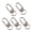 White, variant on Lobster Claw Clasps 5x Swivel Gold Silver Keychain Snap Hook Jewelry Decoration