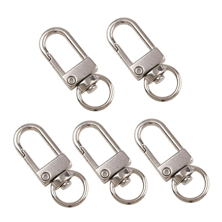 JUNTEX 5x Gold Silver Keychain Lobster Claw Clasp Swivel Keyring DIY Craft  Snap Hooks 