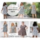 thumbnail image 2 of GRACE & GRANDEUR Vestido midi de verano con cuello redondo, mangas cortas, plisado y floral para mujeres de tallas grandes, Día de la Madre, 3X, rosa y verde, 2 of 8