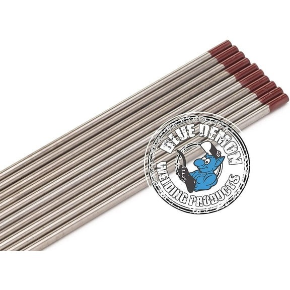 Blue Demon Welding Tungsten Electrodes, 0.3% Zirconiated, BROWN, EWZr-1, 3/32 in x 7 in 10 pc pack TE3Z-332-10T
