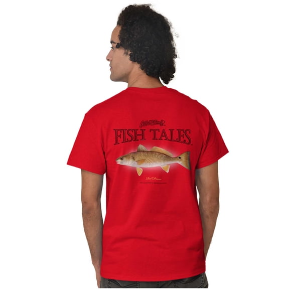 Gill McFinn Fish Tales Drum Fishing Plus Size Crewneck Graphic Tee Shirt Brisco Brands 2X