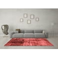 thumbnail image 3 of Ahgly Company Indoor Square Abstract Red Modern Area Rugs, 3' Square, 3 of 4