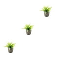 thumbnail image 2 of Decodeary Green Eco-friendly Artificial Money Tree In Pot Long-lasting Durability Realistic Appearance white rose 3Set, 2 of 6