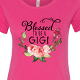 thumbnail image 4 of Inktastic Blessed to Be a Gigi with Pink Flowers Women's T-Shirt, 4 of 5