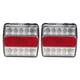 thumbnail image 3 of 12V IP68 sumergible rojo ámbar 16LED indicador de parada placa de matrícula Kit de luces de remolque con imán, 3 of 8