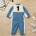 thumbnail image 5 of FYMNSI Toddler Boy Race Car Driver Romper Clothes Baby Racer Jumpsuit Play Role Dress up Costume 1st Birthday Outfit, 5 of 9