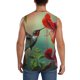 thumbnail image 4 of Fotbe Hummingbird Floral Paradise Men's Camiseta sin Mangas Estampada para Hombres, Playera Casual para Gimnasio, Entrenamiento, Playa-Medium, 4 of 7