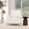 thumbnail image 2 of LAZZO Mid-Century Modern Fabric Living Room Arm Chair (Cream White), 2 of 6