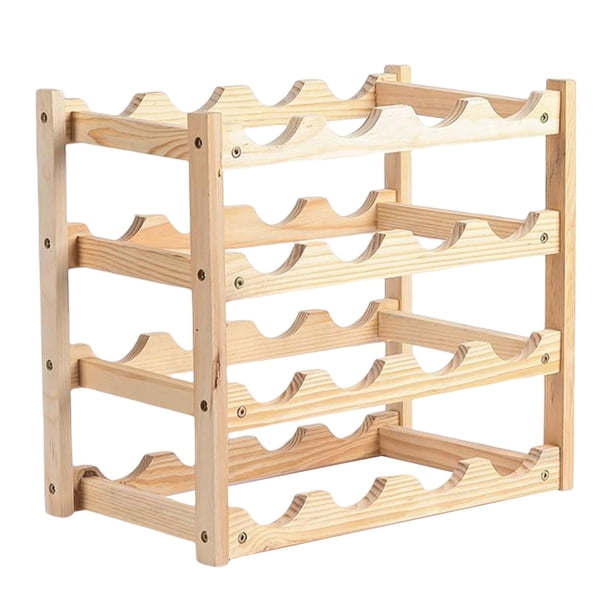 Soporte para botellero de vino, soporte para almacenamiento de vino, portavasos para copas de vino para congelador de hotel 4 capas