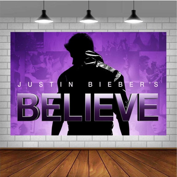Bieber Themed Birthday Backdrop Banner - Hanging Wall Decor Tapestry for Party Celebrations