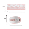 thumbnail image 2 of Kit Inalámbrico de Teclado Multimedia y Mouse 18-8381PK GreenLeaf 1600 DPIS 104 Teclas 4 Botones Lab.G Rosa, 2 of 4