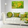 thumbnail image 3 of Designart Bright Yellow Poppy Flowers - Floral Throw Pillow - 12x20, 3 of 5