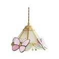 thumbnail image 2 of FITYLE Pendant Lamp Stained Glass Lamp Aesthetic Art Craft Indoor Decoration Vintage for Hallway Dining Room Farmhouse Bedroom Decor Frosted, 2 of 9