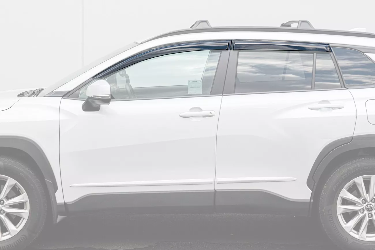 Replacement For 2022-Present Toyota Corolla Cross Models | EOS Visors Tape-On Style Side Vents Window Visor Rain Guard Deflectors DWV-V249