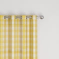 thumbnail image 4 of 3 Pc Cotton Classic Country Farmhouse Kitchen Window Curtain Grommet Top -Yellow & White Buffalo Check Tier & Valance Set, 54" x 18" / 27" x 24", 4 of 6