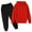 Red, variant on WOYY Toddler Boys Outfits Solid Color Hoodie and Sweatpant Suit Unisex Casual Sports Sweatsuit