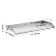 thumbnail image 3 of VEVOR Stainless Steel Griddle, 32x16 inch Universal Flat Top Rectangular Plate, Gas Grill Griddle for BBQ Grill, Teppanyaki, Portable Family Cookware with Handle, for Camping Tailgating Party, 3 of 9