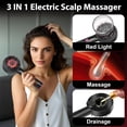 thumbnail image 5 of 3-in-1 Hair Growth Comb for Men with 630nm Red Light Therapy, Scalp Massager Brush, Oil Applicator, 72 Teeth & 8 Roller Balls, USB-C Rechargeable, Waterproof Anti Hair Loss Device, 5 of 7