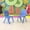 Blue, variant on Emma + Oliver 2 Pack Blue Plastic Stackable School Chair with 13.25"H Seat, K-2 School Chair