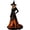 Orange, variant on Witch Dress For Women Long Sleeve V Neck Slim Fit Halloween Dresses Medieval Renaissance Gothic Vampire Costumes