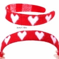 thumbnail image 4 of TUWAFE Valentines Day Headband for Women, Heart Love Hairband for Girls Wide Furry Head Band Elastic Non-Slip Headhoop for Adults, 4 of 7