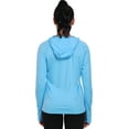 thumbnail image 6 of NELEUS Womens UPF 50+ Workout Long Sleeve Shirt Sun Protection Breathable Hooded with Thumb Holes,Blue,US Size L, 6 of 6