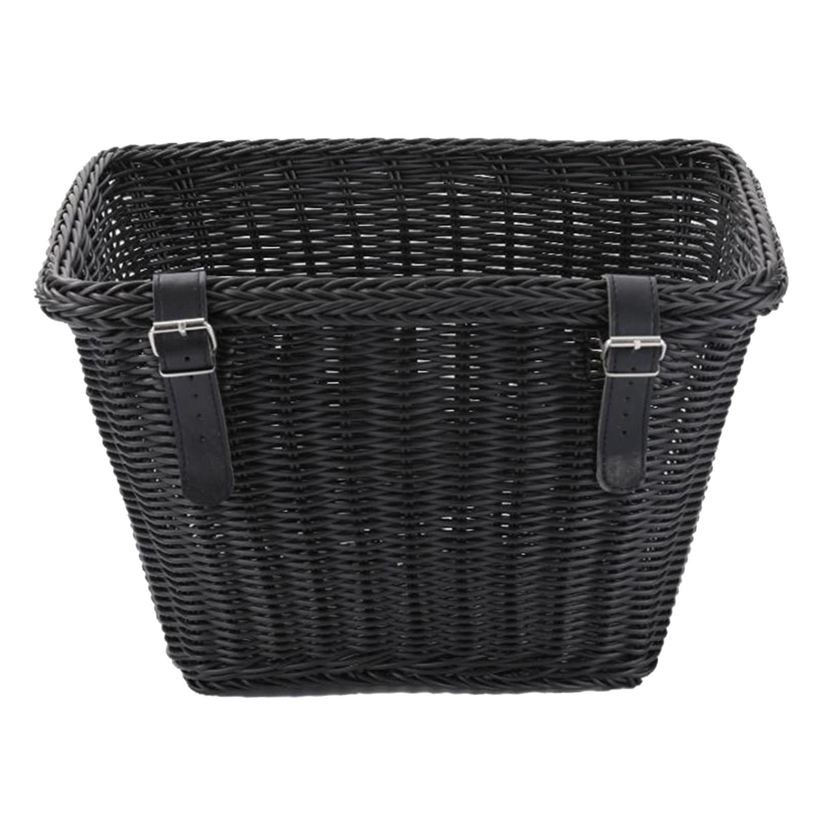 Baoblaze Bike Basket Large Capacity Portable Front Basket Accessories Black