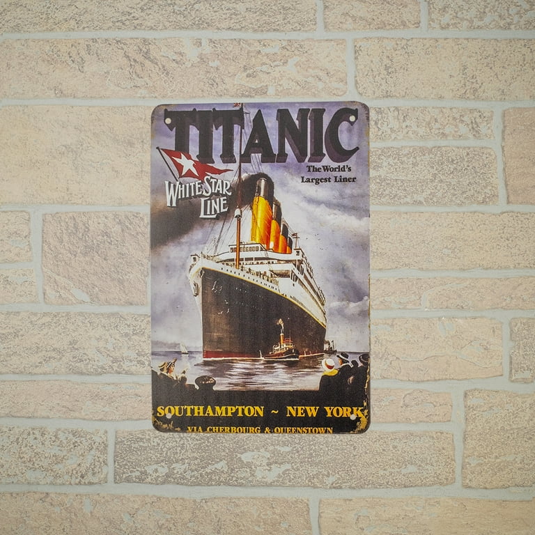 Retro Metal Titanic Wall Art Sign Vintage Movie Ad Poster Nautical Bar Pub Decor Retro Metal Titanic Wall Art Sign Vintage Movie Ad Poster Nautical Bar Pub Decor