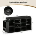 thumbnail image 3 of Gymax Shoe Storage Bench w/Umbrella StandPadded Seat Adjustable & Removable Shelves, 3 of 10
