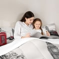 thumbnail image 5 of Homewish London Big Ben Full Size Comforter Sets 3-Piece for Teens Boys Girls,Retro Vintage Bedding Comforter Set,Happy Valentine Lightweight Bedding Sets,Microfiber Bedroom Decor, 5 of 8